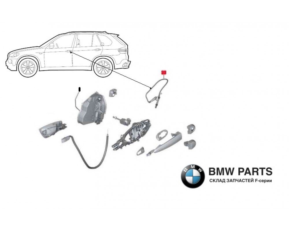 7059971 7317560 | Трос зовнішньої ручки дверей