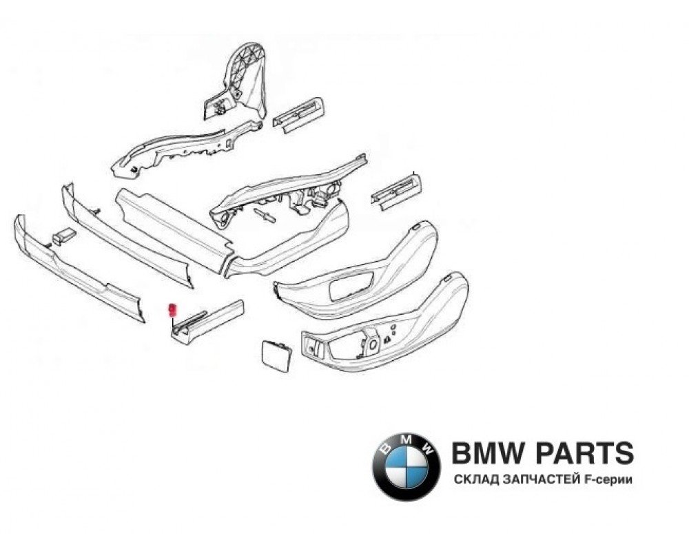 7007697 7007699 | Накладка направляючої переднього сидіння L