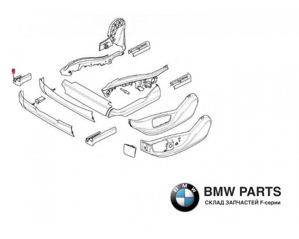 7007700 | Накладка направляючої переднього сидіння R