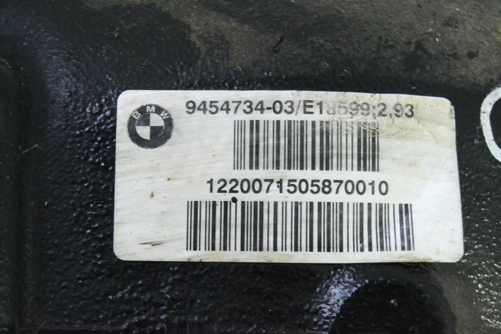 9454734 9425845 Редуктор задній bmw G05 G06 (2:93) b57